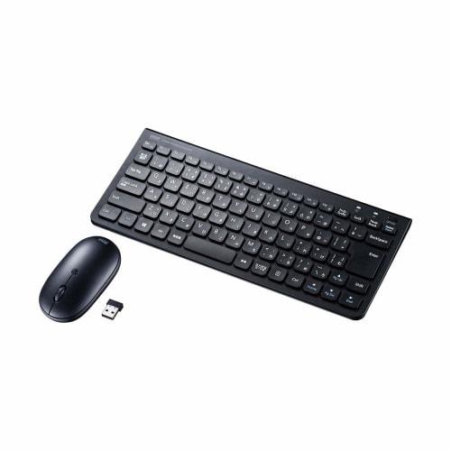 Sanwa Supply Wireless Keyboard with Mouse (No Numeric Keypad) USB Connection 2.4GHz Rechargeable Japanese 86 Keys Pantograph Black SKB-WL32SETBK
