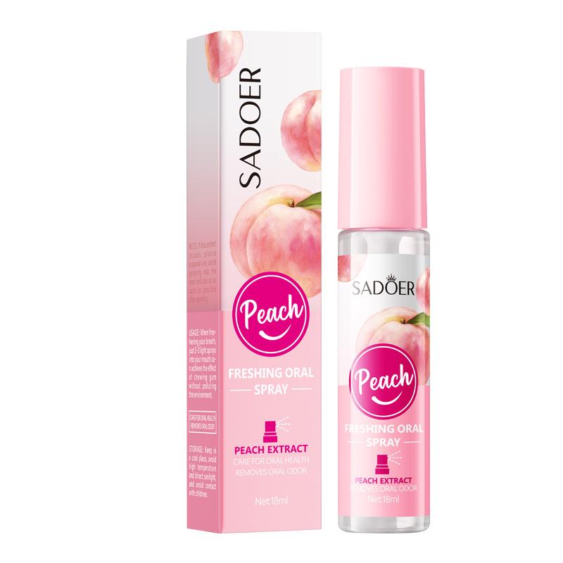 18ML Zitrone Mundfrisch-Spray Frischer Atem Beseitigt Mundgeruch Spray Deodorant Langanhaltend Tragbar Duft Ohne Alkohol peach