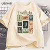 Vintage Twilight Forks T-shirt Book Lover Cotton Men Women Tshirt Unisex Clothing Summer Aesthetic High Quality Tees Shirts