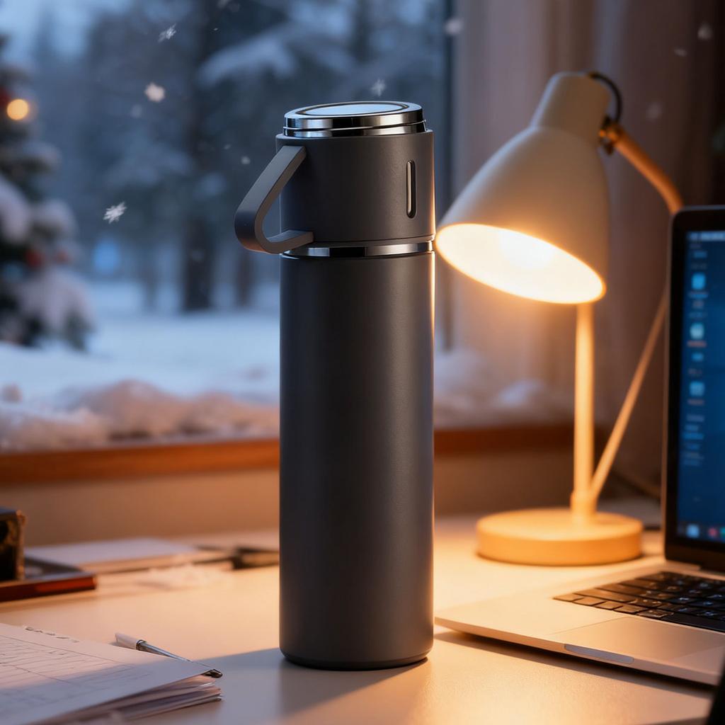 1set-304 Stainless Steel 500ml Insulated Cup, Winter Portable Coffee Cup, Office Warming Gift, Travel Insulation Set