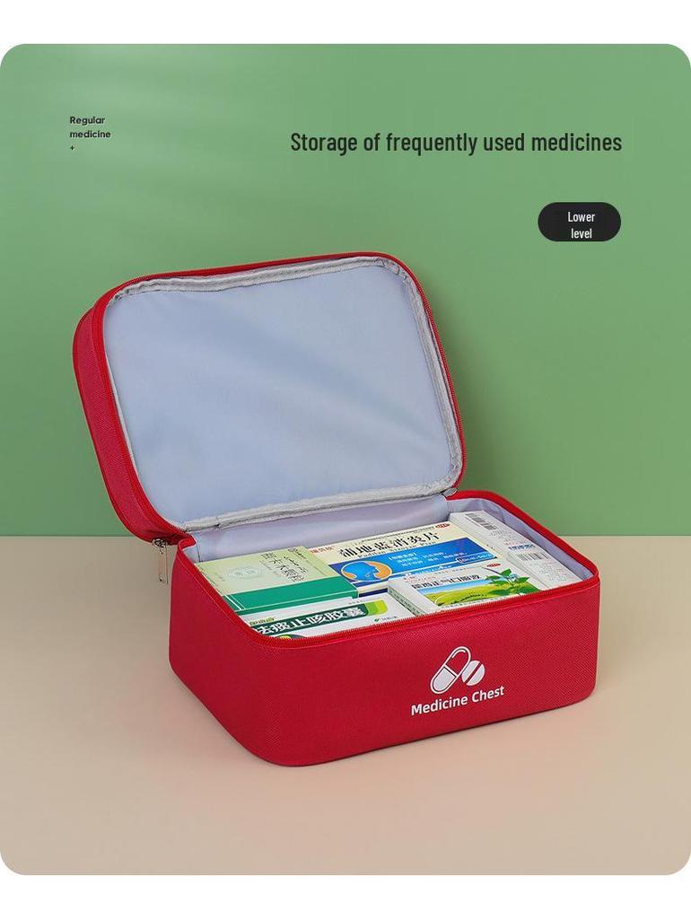 Convertible Double-Layer Medicine Storage Bag: Portable Medical Kit for Travel and Outdoor First Aid