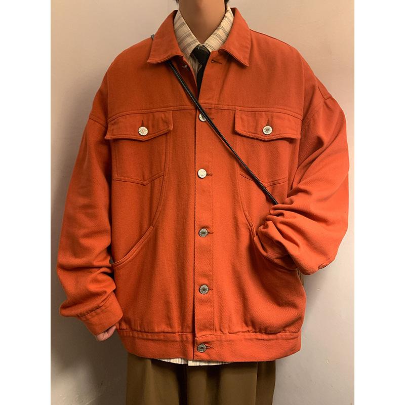 

Мужская джинсовая куртка из чистого хлопка в гонконгском стиле, весенне-осенняя свободная одежда, корейская версия, трендовая, популярный бренд, куртка в стиле милитари, универсальная 5XL