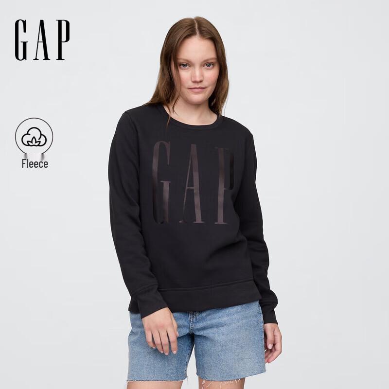 

Gap Women s Logo Print Fleece Loose Sweatshirt S