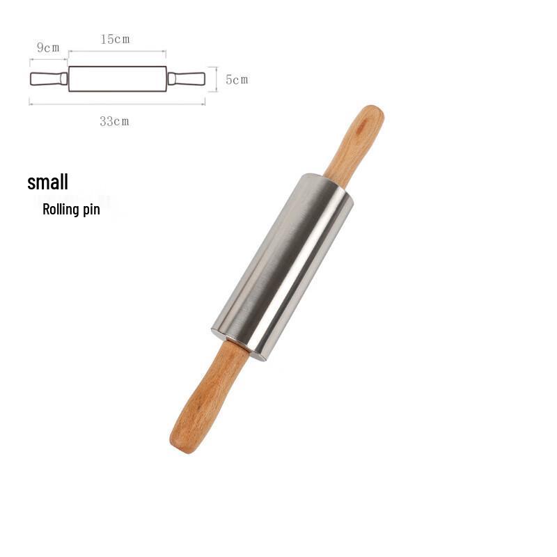 

Stainless Steel Rolling Pin with Wood Handle