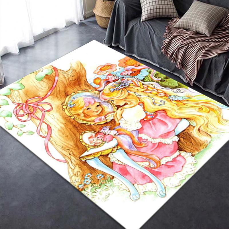 2025 New Lady Lovely Locks Carpet Rug for Living Room Bedroom Home Sofa Decoration,Kids play Non-slip Floor Mat 63