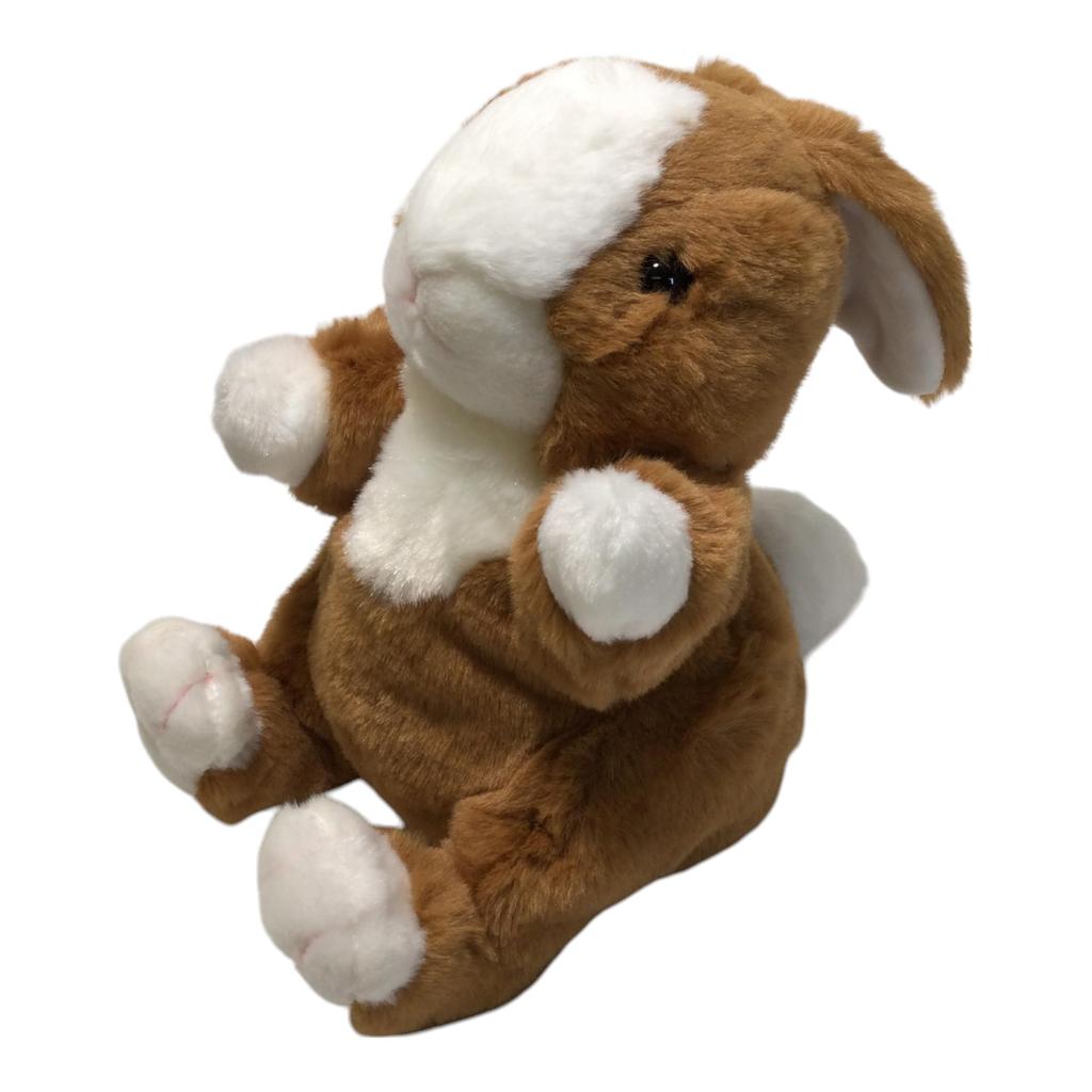 Cute Hanbai Plush Hand Puppet, Plush Type, PV Rabbit, Sitting, Brown, J0080