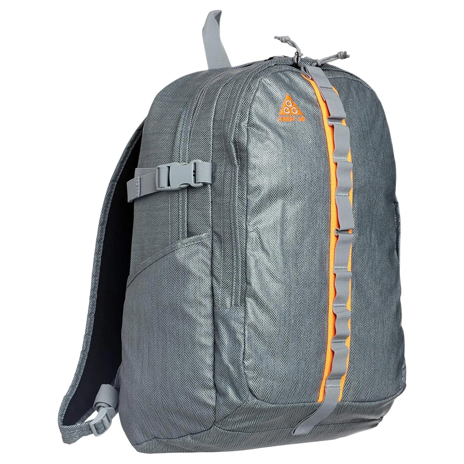 

Nike Campus Karst Lightweight Versatile Polyester Backpack Unisex Backpack Gray Orange BA4579-086 Gray & Orange