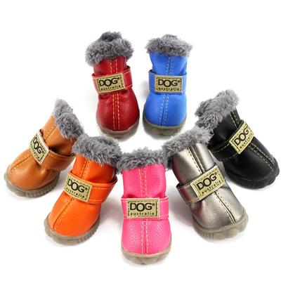 Winter Pet Dog Shoes Warm Snow Boots Waterproof Fur 4Pcs/Set Small Dogs Cotton Non Slip XS For ChiHuaHua Pug Pet Product
