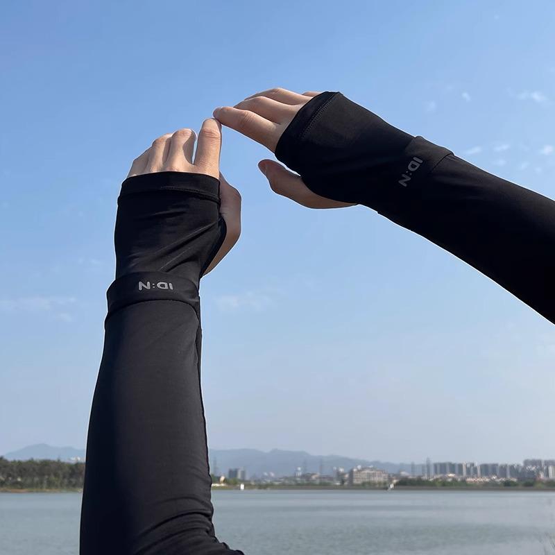 

Мужские прохладные рукава из ледяного шелка - Защита от солнца, Свободный крой для лета и рыбалки, Большой размер