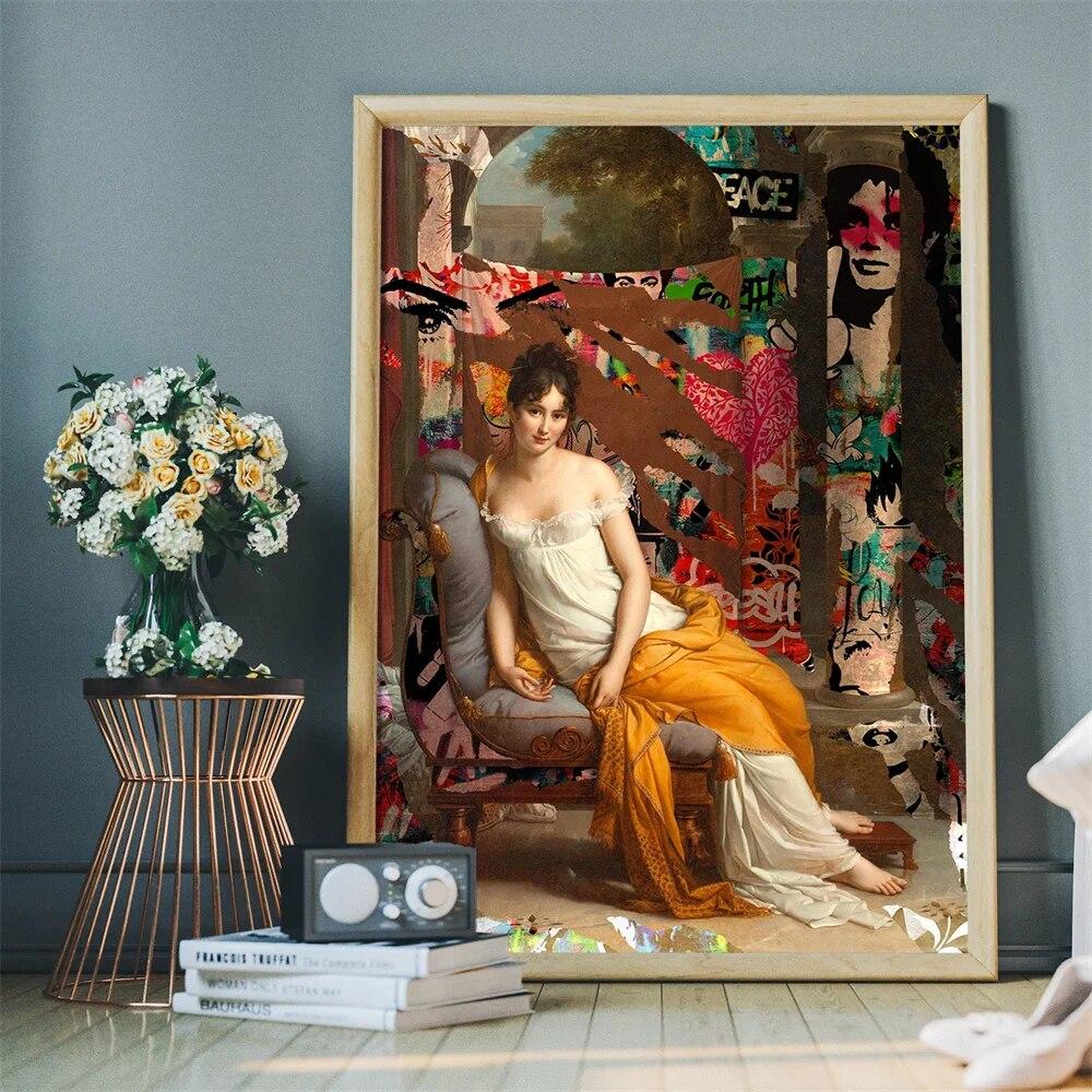 Inspirujące kobiety surrealizm plakat z nadrukiem renesansowy płótno artystyczne malarstwo w stylu Banksy'ego galeria sztuki dekoracja pokoju domowego