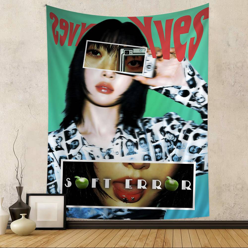 Popular Kpop LLoona YYves Printed Large Wall Tapestry Hanging Tarot Hippie Wall Rugs Dorm Art Home Decor