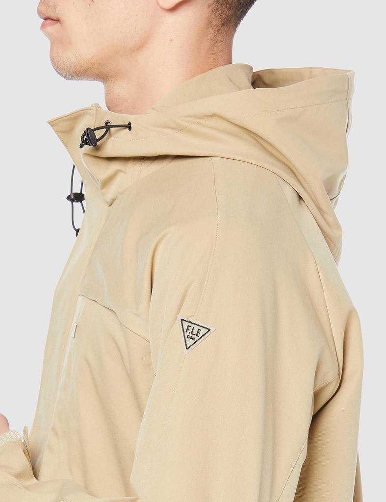 Edwin Prime Flex Smart Hood Size S F.L.E. Jacket, Men's, Khaki, (ES8061-14)