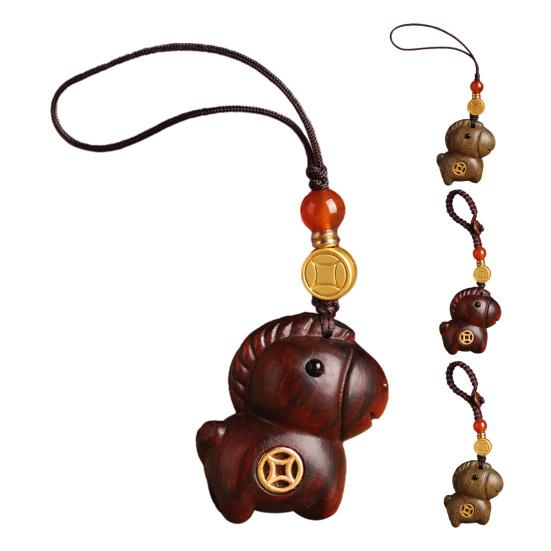 Schlüsselanhänger Anhänger Holzpferd Charm Schlüsselanhänger Autoschlüssel Tasche Schlüsselanhänger Dekorative Handgefertigte Holz Schlüsselanhänger