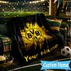 Custom Name Borussia Dortmund Flannel Blanket, Use for Birthday/Holiday Gift, Soft Blanket for Sofa/Bed/Camping/Office, Home Decor