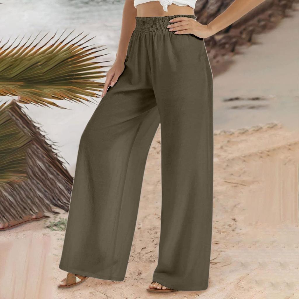 Women's Fashion Plus Size Women's Elastic Waist Casual Pants Sweatpants