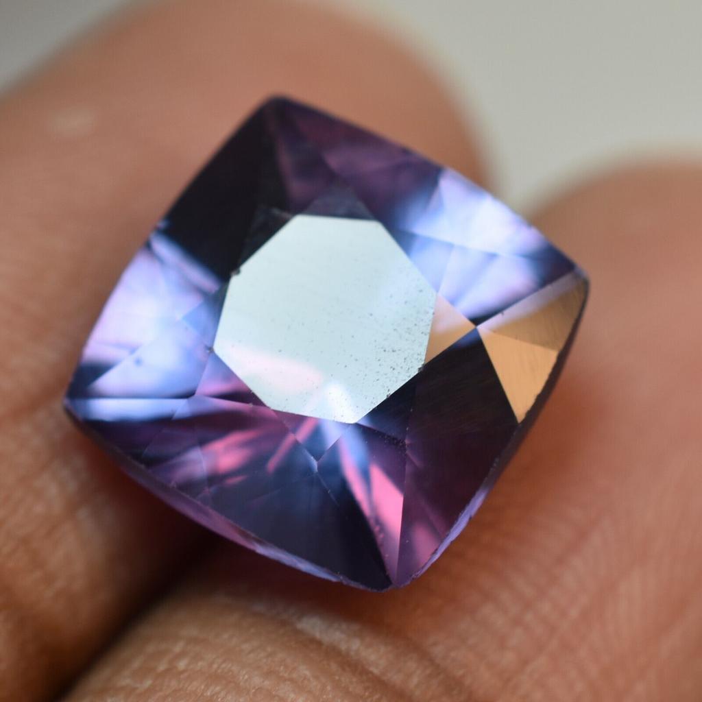 Natural Color Change Alexandrite 9.50 Ct Square Certified Beautiful Gemstone