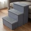 3 Pieces Foldable Pet Stairs Non-Slip Feline Dog Step Stool 2-in-1 for Home