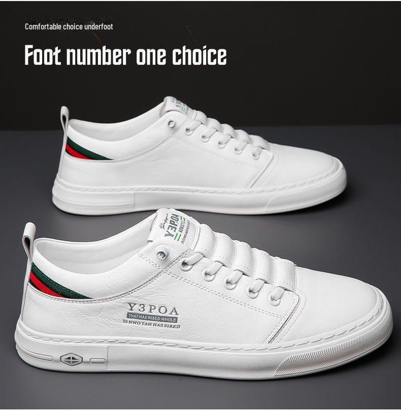 2024 Męskie wiosenne modne skórzane buty sportowe casualowe - modny i prosty design