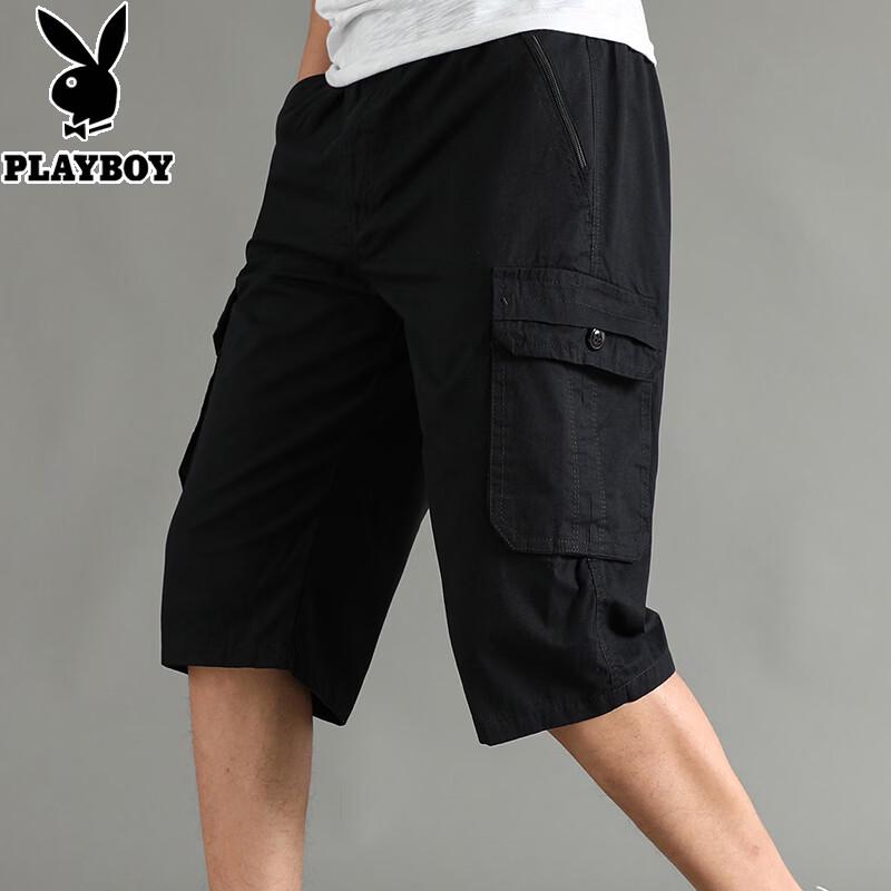 Playboy Men s Summer Plus Size Cotton Cargo Shorts 5XL