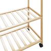 Clothing Rack with Shelves and Casters 90 X 40 X 179.5 Cm Bamboo