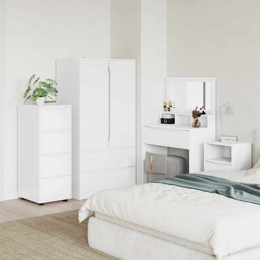 Storage Cabinet White 40 x 48 x 105 cm Engineered Wood