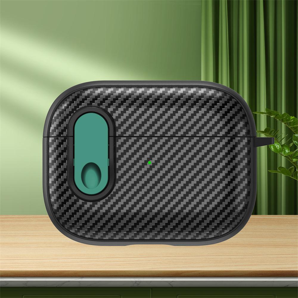 Carbon fiber lock for AirPods pro1 protective case 1 generation 1 generation apple bluetooth headset protective case simple