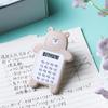 Easy To Carry Battery Powered Mini Calculator Bear Shape With Silicone Pressing Buttons For School Students Counter Cartoon