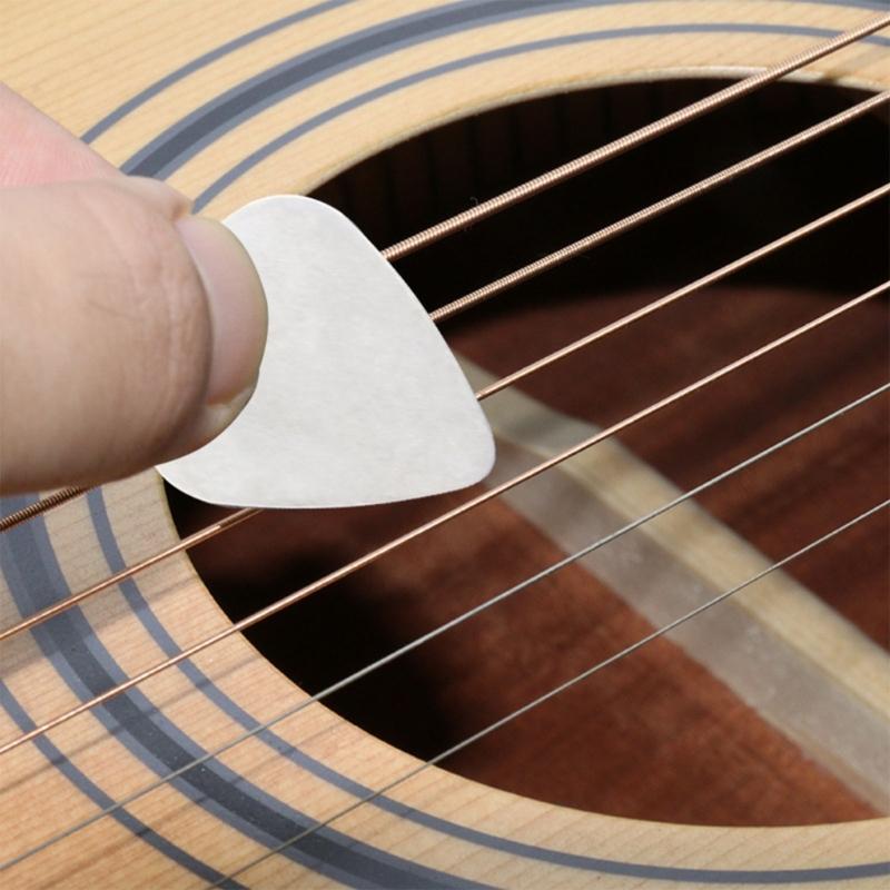 20Pcs Stainless Steel Guitar Pick Plectrums Replacement Metal Guitar Pick Plectrums for Electric Guitar Bass Ukulele