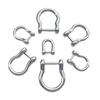 D-Rings Screw In Shackle Horseshoe Buckle Horseshoe Shape D Rings D-Shaped Metal Hoop Replacement for DIY Leather Crafts