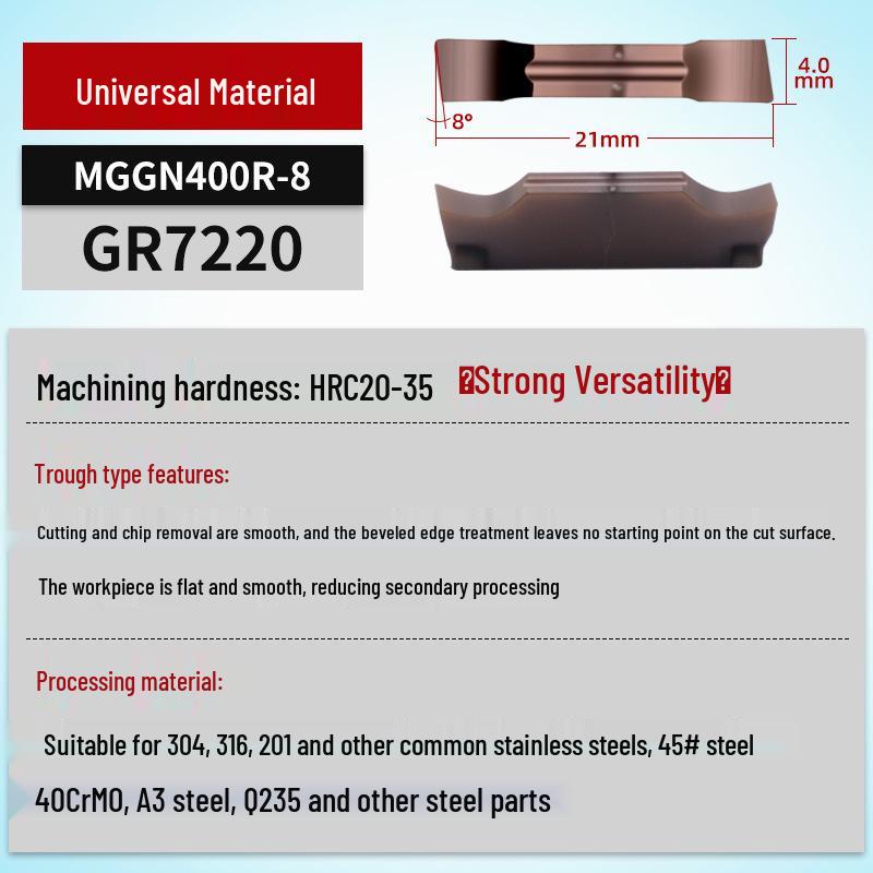 MGGN400/MGMN300/200 CNC Grooving and Parting Cutter Blade