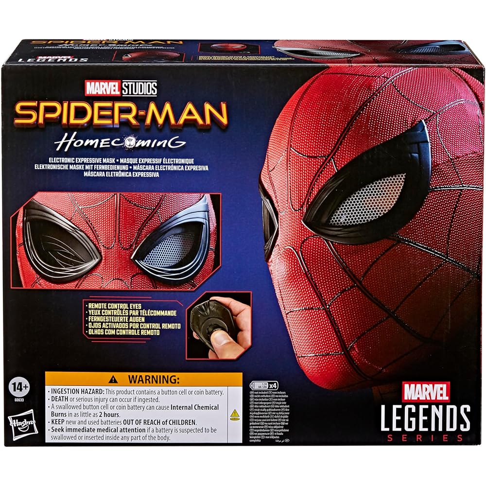 Hasbro Marvel Legends Spider-Man Homecoming Interactive Electronic Mask Premium Role Play Gear for Adults