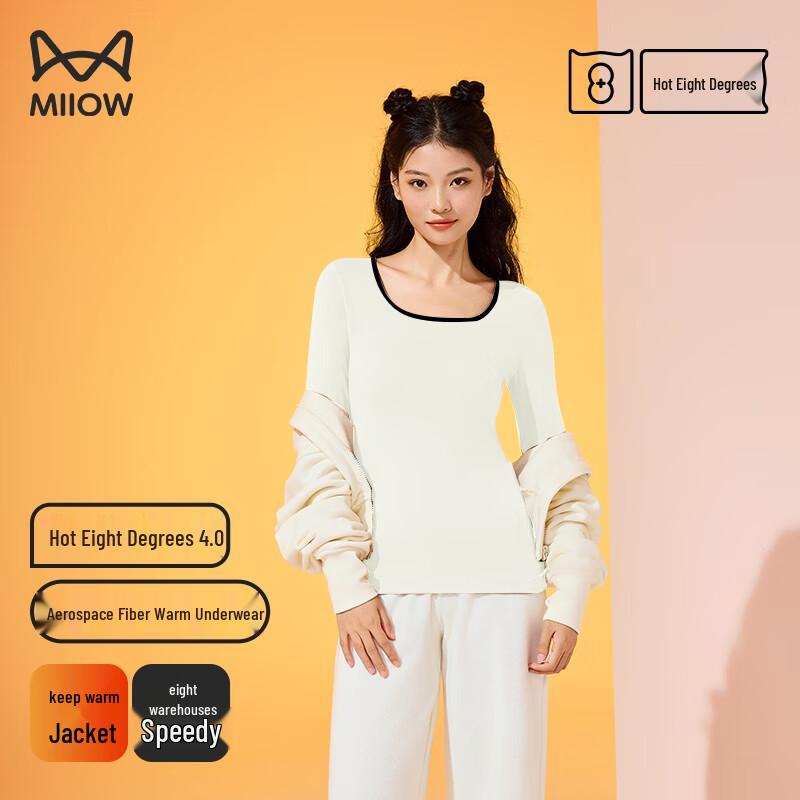 

MiiOW Women s Heat Retention U-Neck Thermal Top 4.0 L