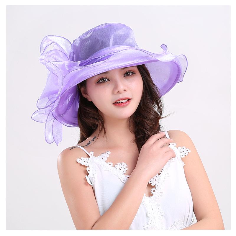 Women's Large Bowknot Mesh Sun Hat - Breathable Summer Protection for Outdoor Travel & Beach