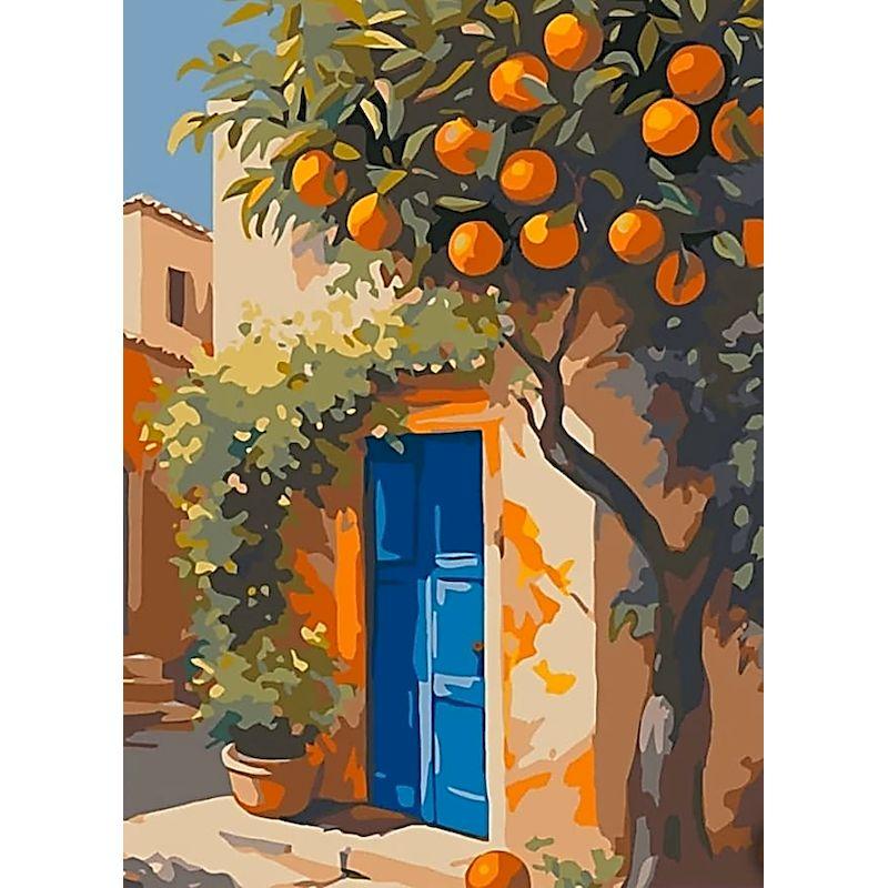 CHENISTORY Diy Painting By Numbers Town Landsape Frame Acrylic On Canvas Drawing By Numbers For Artwork Unique Gift Diy Ideas