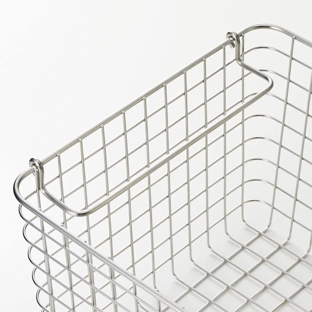 MUJI Stainless Steel Wire Basket 37cm W x 26cm D x 18cm Basket 4, Approx. H, 44831496,