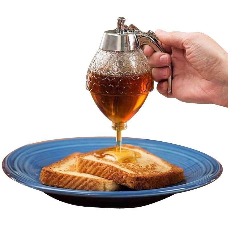 Japanese Acrylic Honey Squeeze Jar with Press Dispenser No