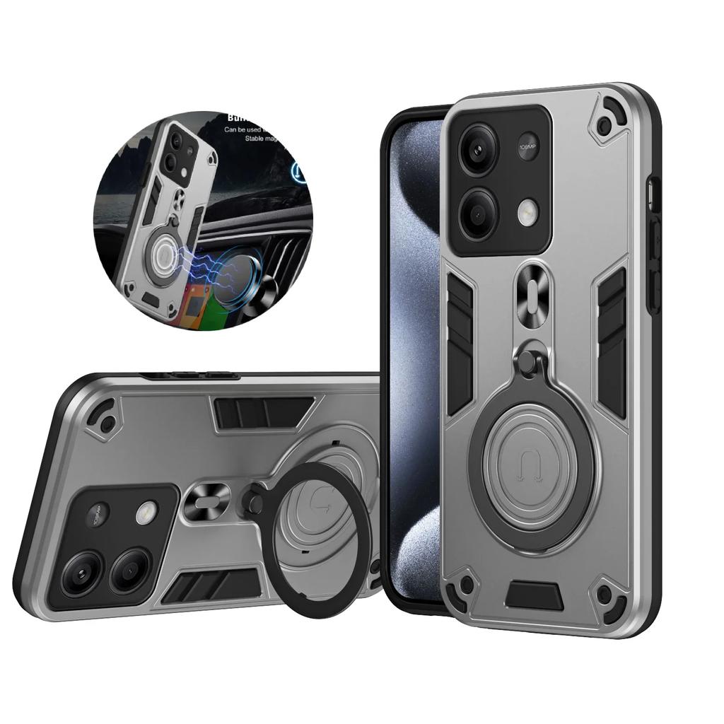 For Xiaomi Redmi Note 13 Pro plus 13C 5G 4G A3 Turbo 3 5G Case Car Magnetic 360° Rotate Ring Holder Armor Cover for POCO X6 Pro