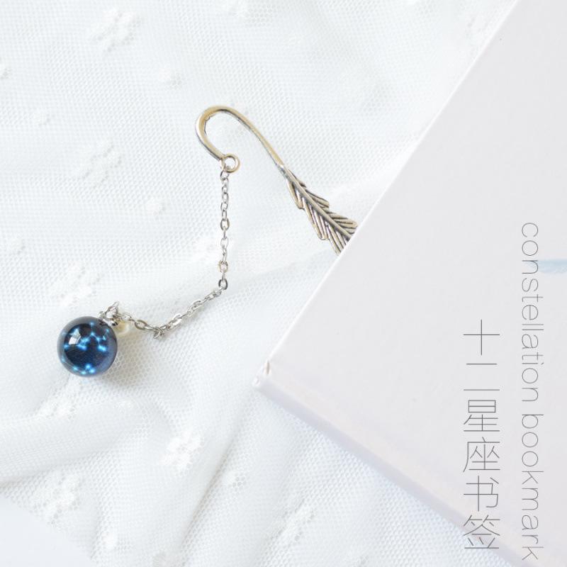 Meier Creative luminous twelve constellations bookmark metal retro creative products merchandise gifts student stationery spot direct sales