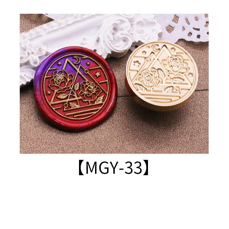 Wax Seal Stamp Heads Rose Pattern for Wedding Invitation Envelope Scrapbooking Flower Stamp for Card Making Craft Decoration