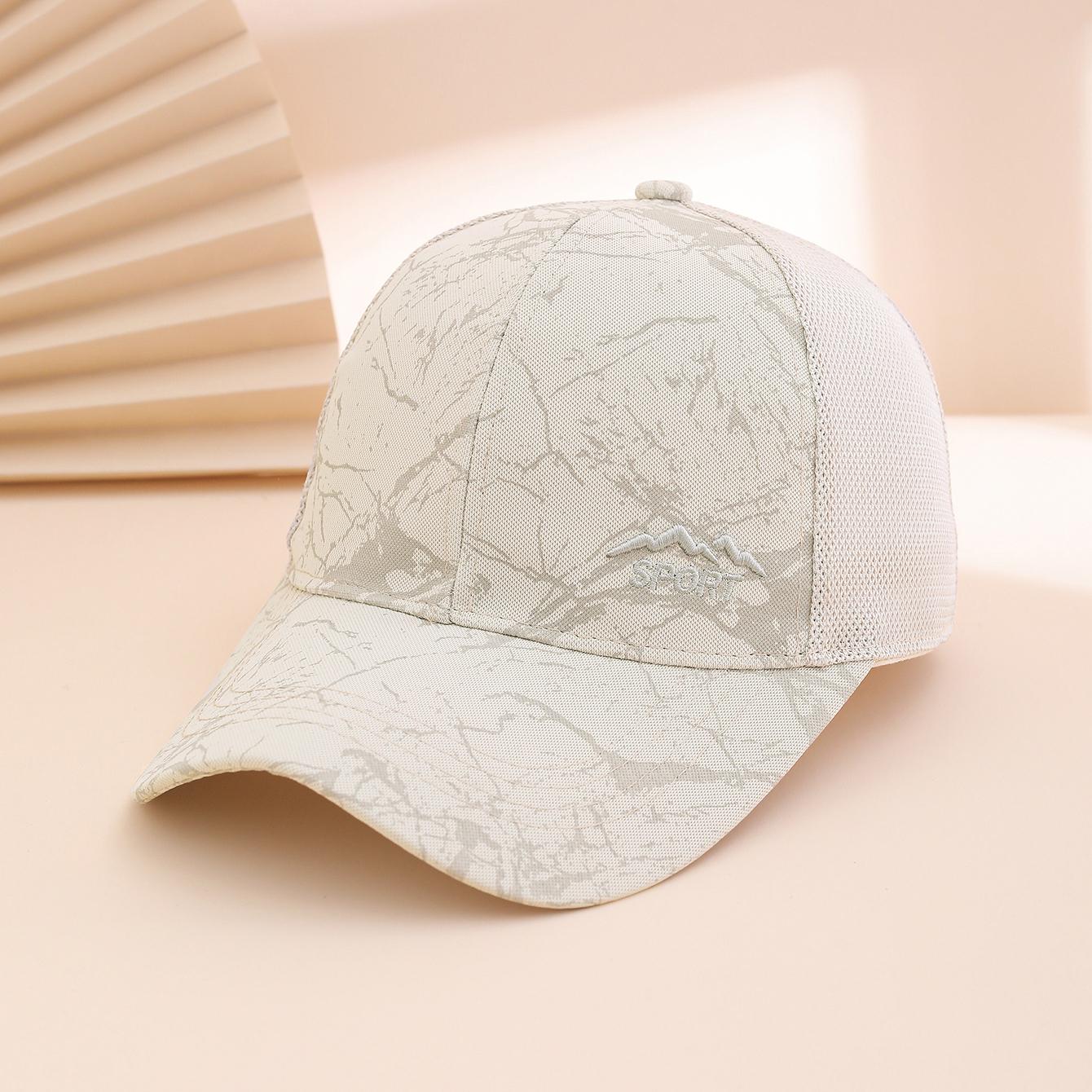 

Simple Texture Embroidered Letter Mesh Baseball Hat, Breathable Sun Hat for Summer Outdoors, Ideal for Hiking and Climbing One Size