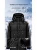 Unisex White Duck Down Jacket - Classic Three-Stripes, Hooded, Warm Outerwear for Students (Autumn/Winter).