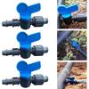 3pcs 16mm Ball Valve Pipe Connectors Nut Lock Connector for Drip Hose Irrigation System Ensures Consistent Flow