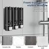 3 Chamber Shampoo Dispenser Refillable Liquid Soap Dispenser Wall Mounted Bottle Bathroom Containers  for Shower Home Hotel SPA