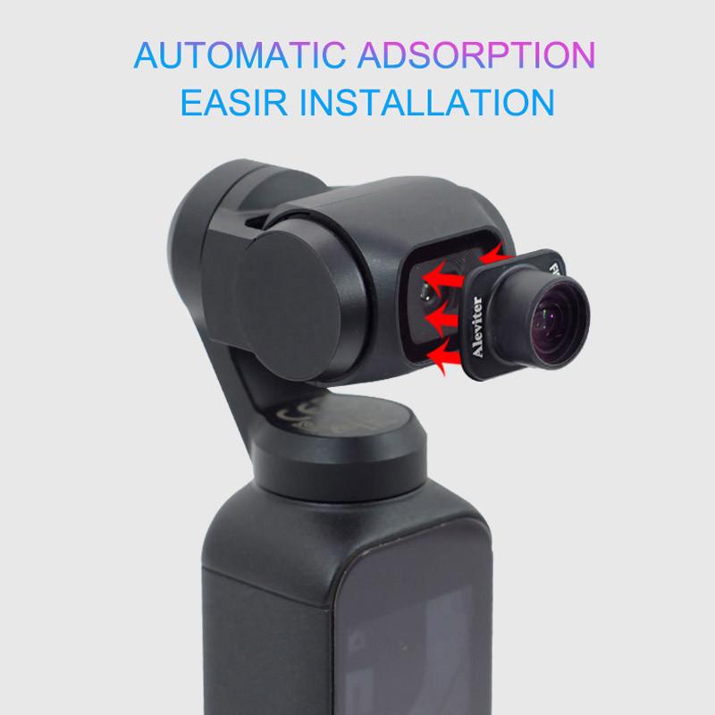 Optisches Glas-Fisheye-Kameraobjektiv magnetisch für DJI OSMO POCKET Optisches Glas-Fisheye-Kameraobjektiv magnetisch für DJI OSMO POCKET