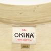 OKINA 90s Old Short sleeve T-shirt XL cream Single stitch Men's Used