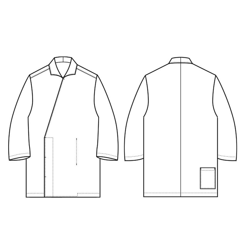 Seven Uniform EA3080-9 Coat/3/4 Sleeves, Black, SS