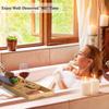 70cm Spa-Badewanne Bambus-Holz-Badewannen-Caddy Organizer Buch Wein Tablet-Halter Lese-Ständer Ausziehbarer Tablett Anti-Rutsch-Bade-Tablett