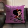 MMafalda Cartoon Cute Cushion Cover Natural Linen Organic Fabric DoubleSided Printing Sofa Home Decor Gift Pillow Case
