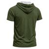 Herren Hoodie mit lockerer Passform, kurzen Ärmeln, leicht, lässiger Pullover mit Kapuze, T-Shirt für Sport und Outdoor-Aktivitäten