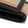 Used 11033 Icon Stripe Continental Wallet 8026001 7940 Nova Check Embossed Logo Logo Foil Stamp Beige Unisex from Japan